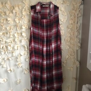 Longline tank flannel
